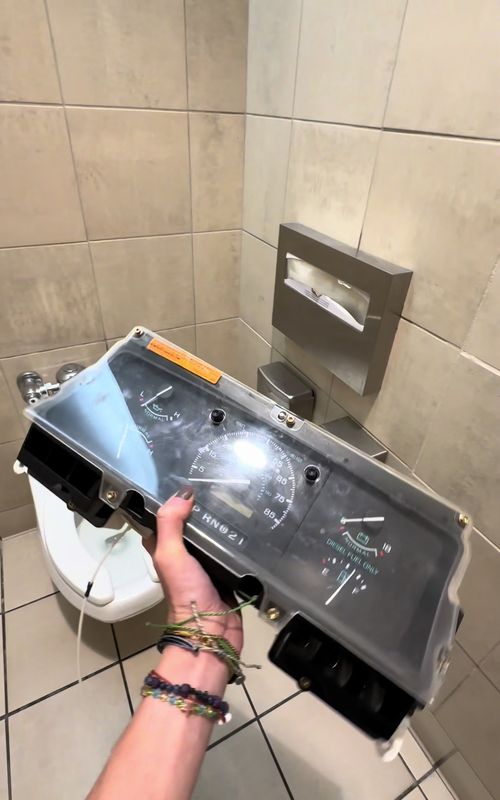 men who build public bathrooms really don’t know the needs of us girls 😔