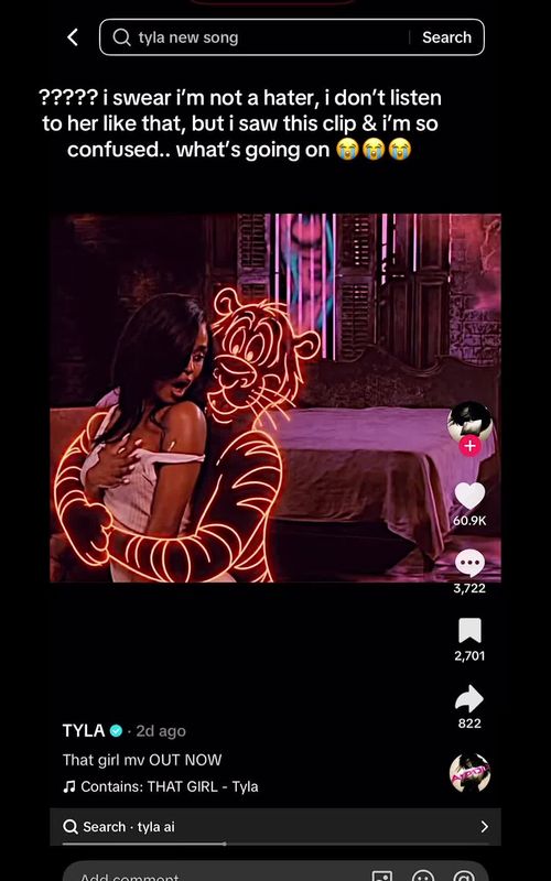 the AI is terrible 😭 her team did her so dirty omg #tyla #ai #musicvideo #tonyt