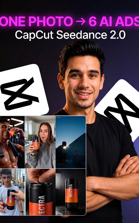 How to make 6 AI product ads from ONE photo (CapCut Seedance 2.0 tutorial) 👇 S