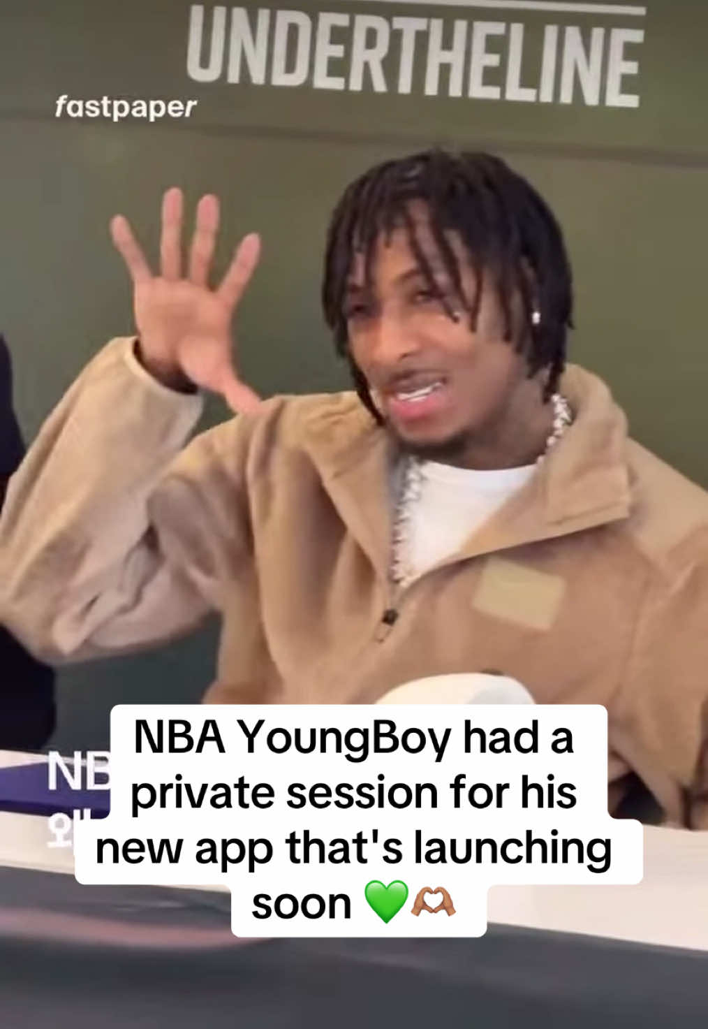 NBA YoungBoy had a private session for his new app that's launching soon 💚🫶🏽