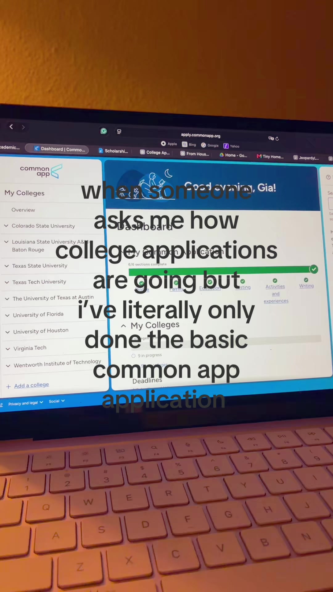 why did someone tell me they already applied to three schools it’s not even sept
