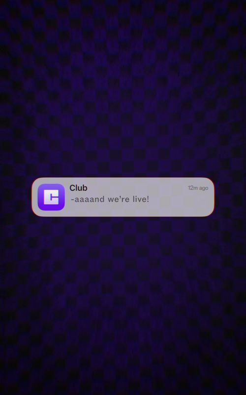 This is the moment. Club app is live everywhere iOS and Android, all platforms,