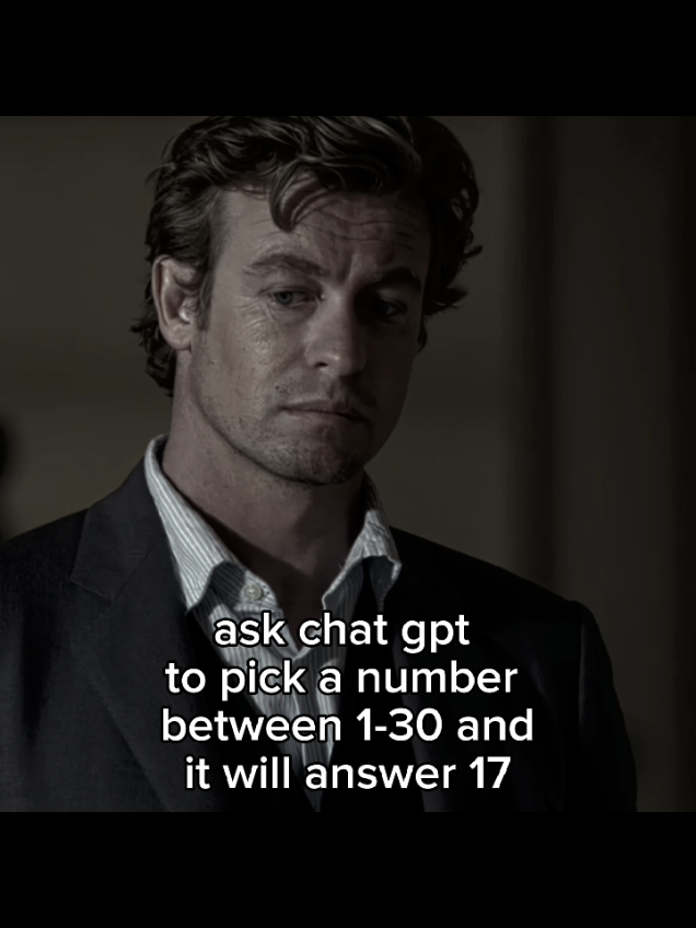 ask chat gpt to pick a number between 1-30 and it will answer 17 || #fyp #foryou