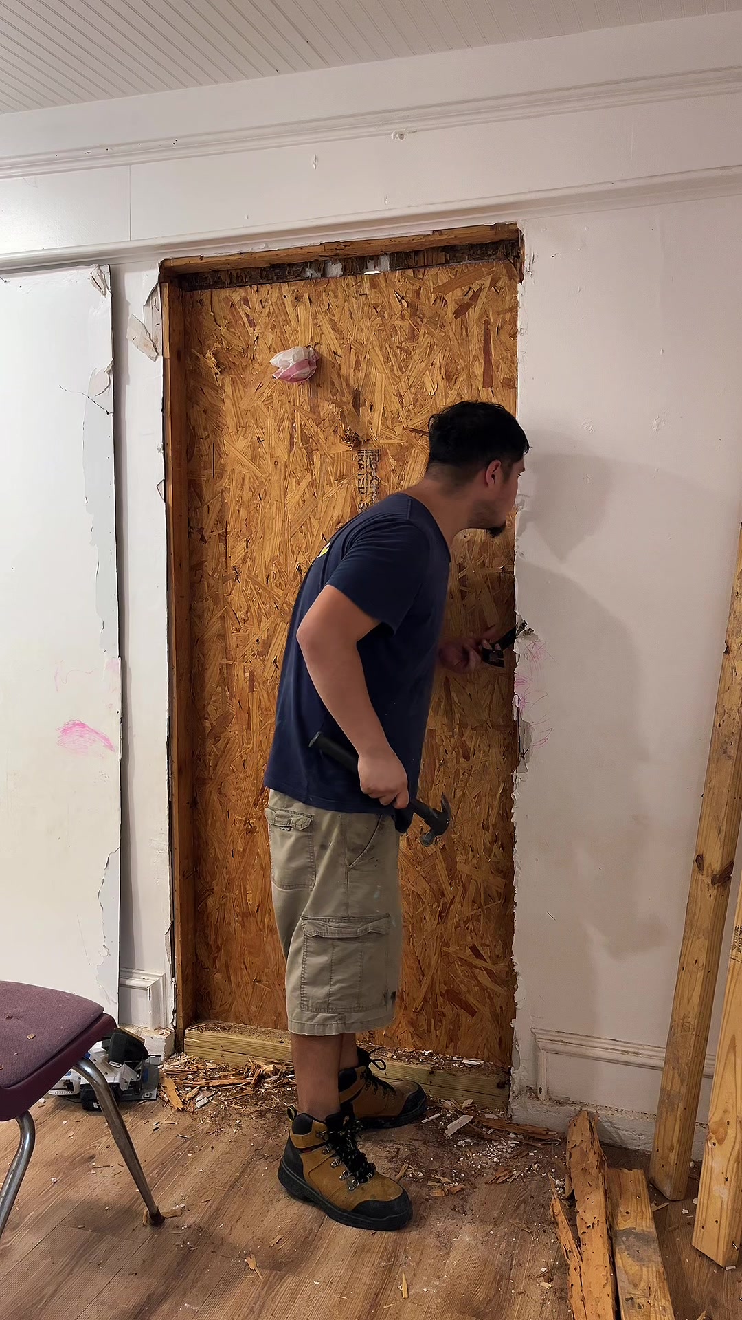Improving my Home with 0 Construction Experience 💯🔥🔨 #construction #homeimpro