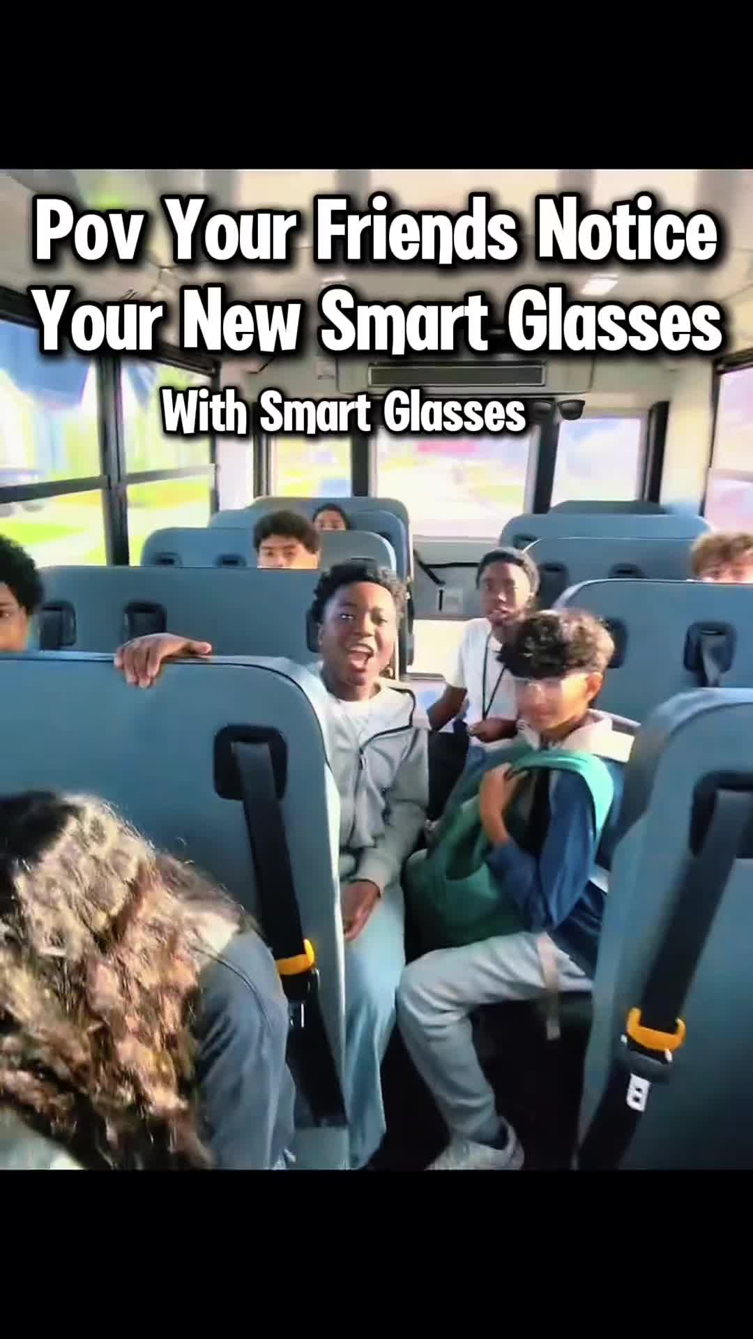 POV your friends noticed your new smart glasses🤫#fyp #viral #smartglasses #tikt