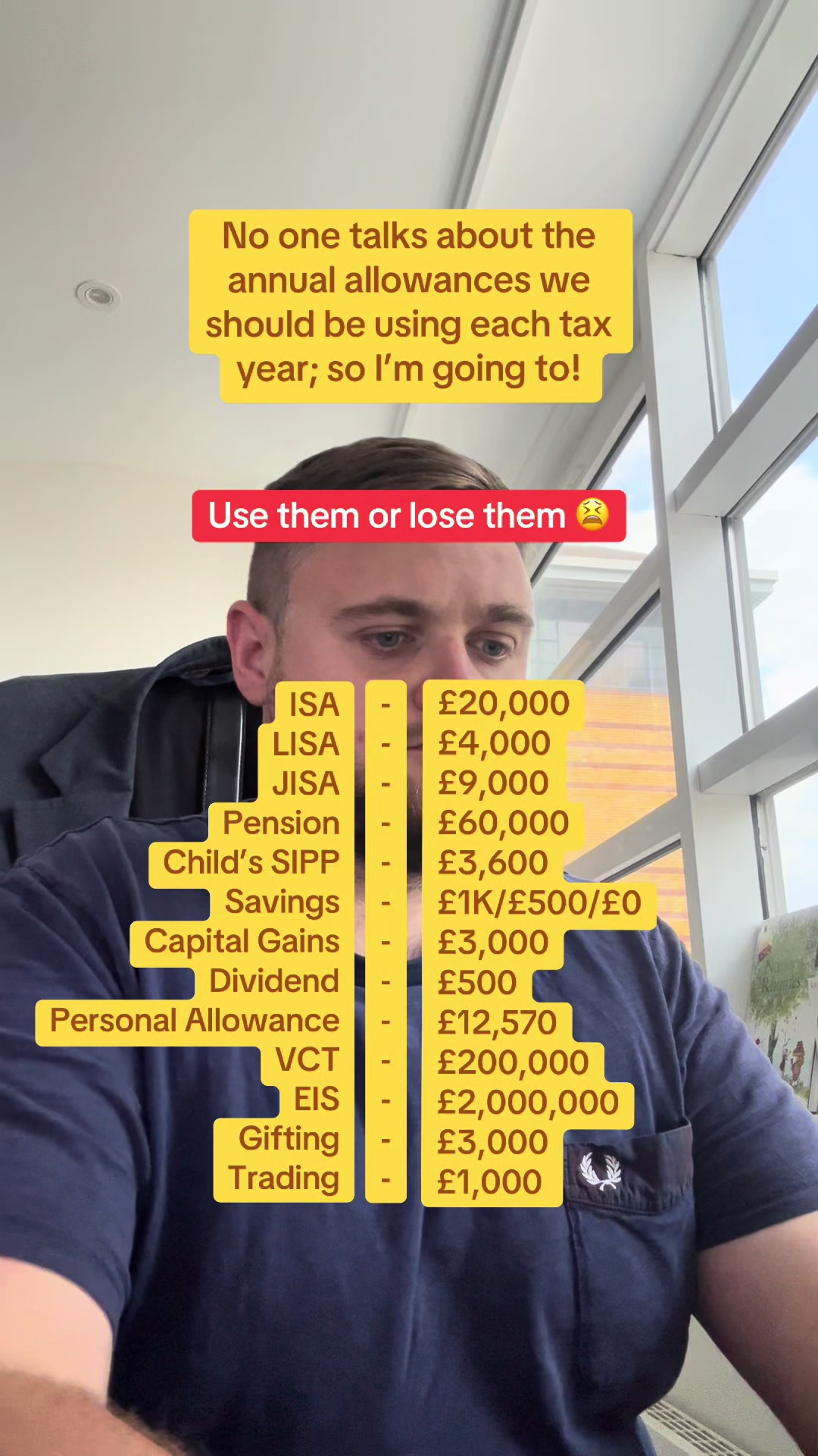 2026/2027 annual allowances. Use them or lose them! #moneytips #moneytok #invest