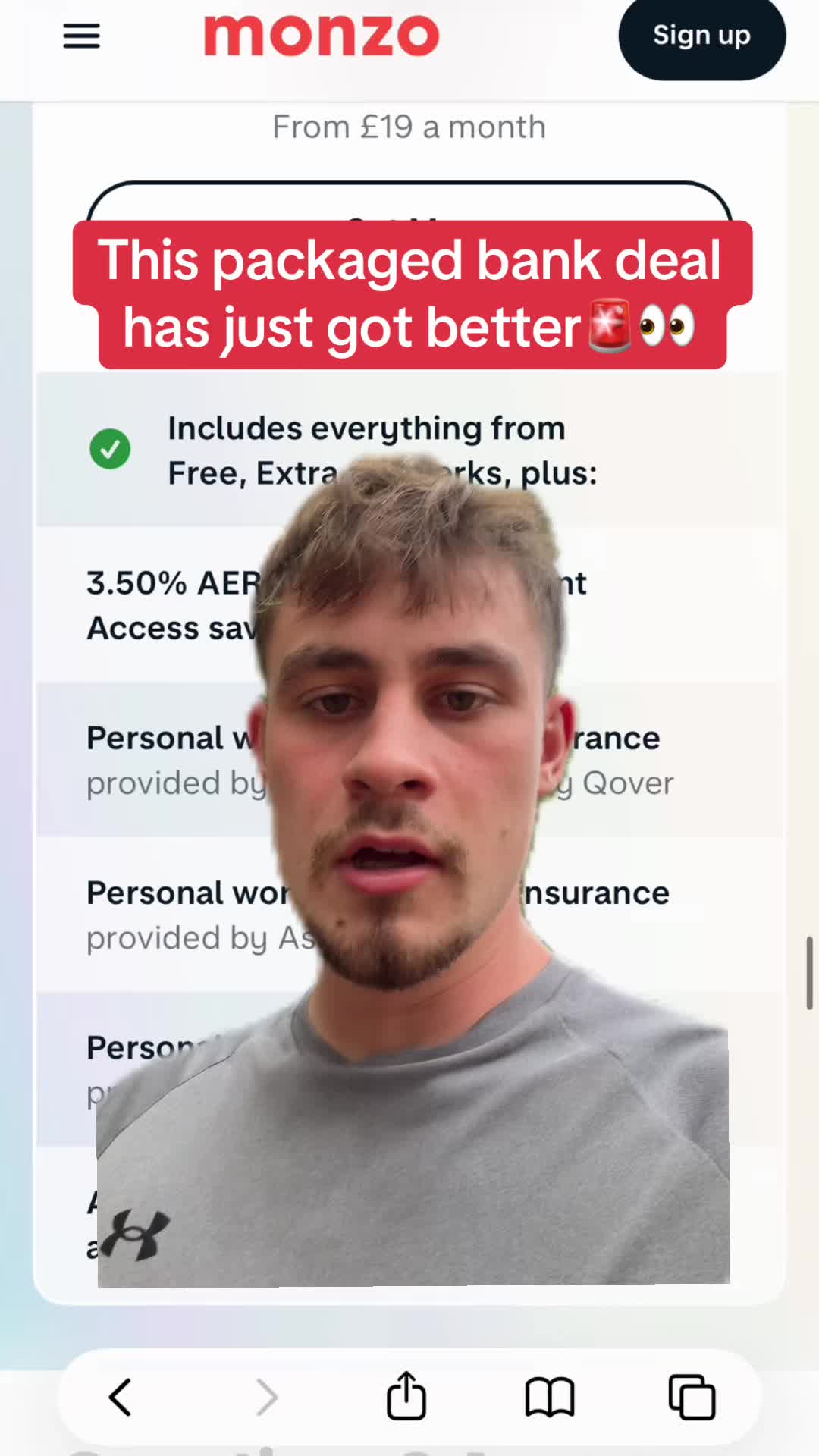 The best packaged bank account in the UK 🇬🇧  #monzo #banks #deals #LearnOnTikT