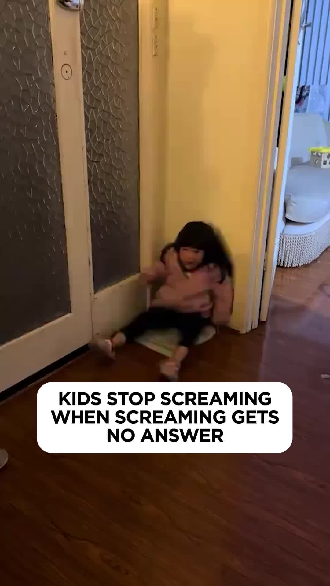 When your child is screaming "I don't want a picture," the behavior to address i