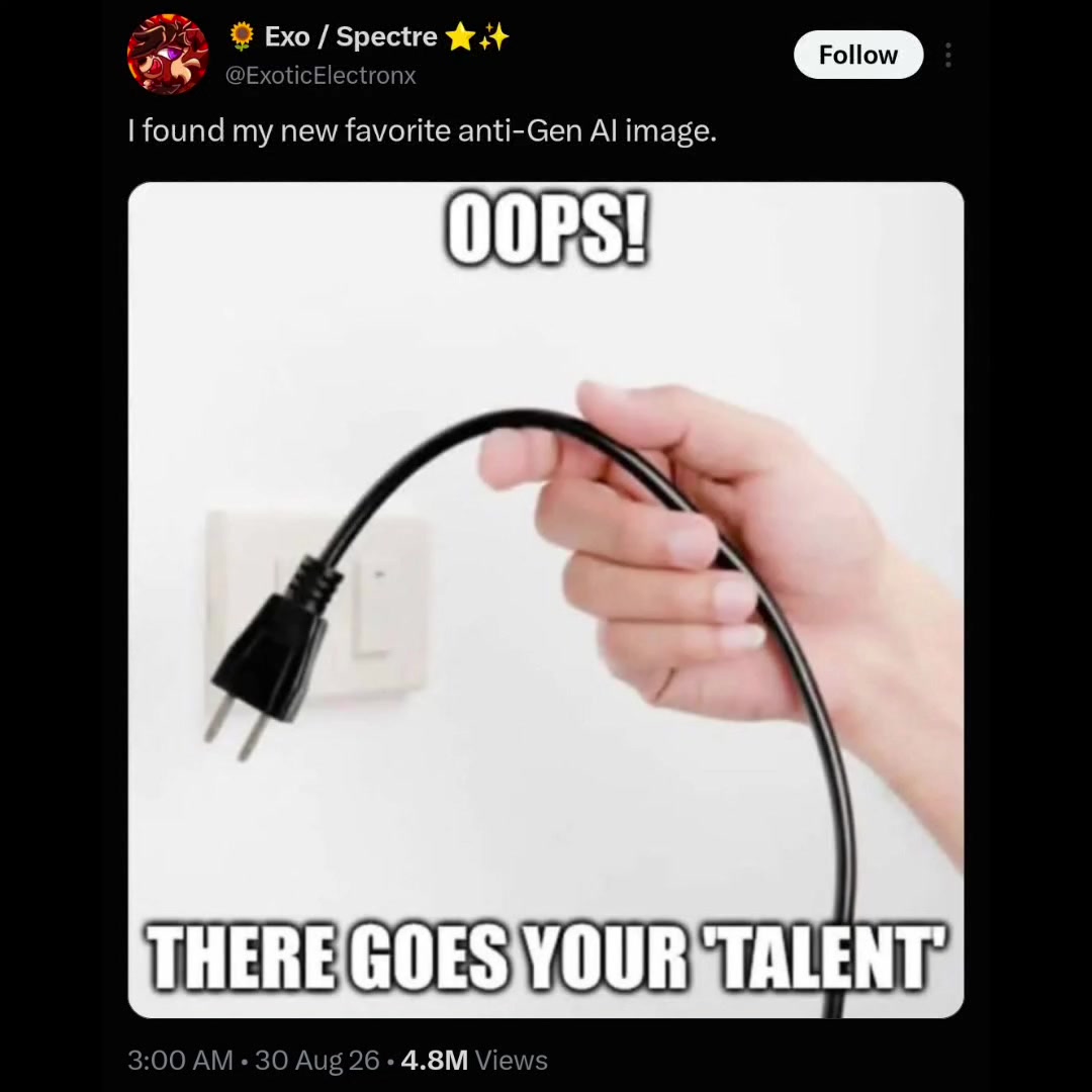 AI "artist" can go f themselves #art #antiai #supportartists #CapCut 