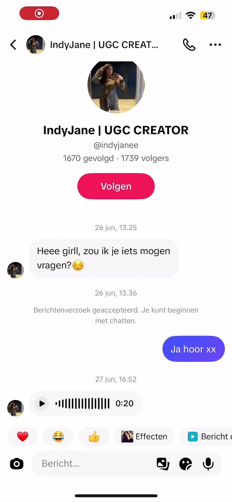 ik heb er ook nooit op gereageerd… #ugc #help #fyp #hellnah #concept 