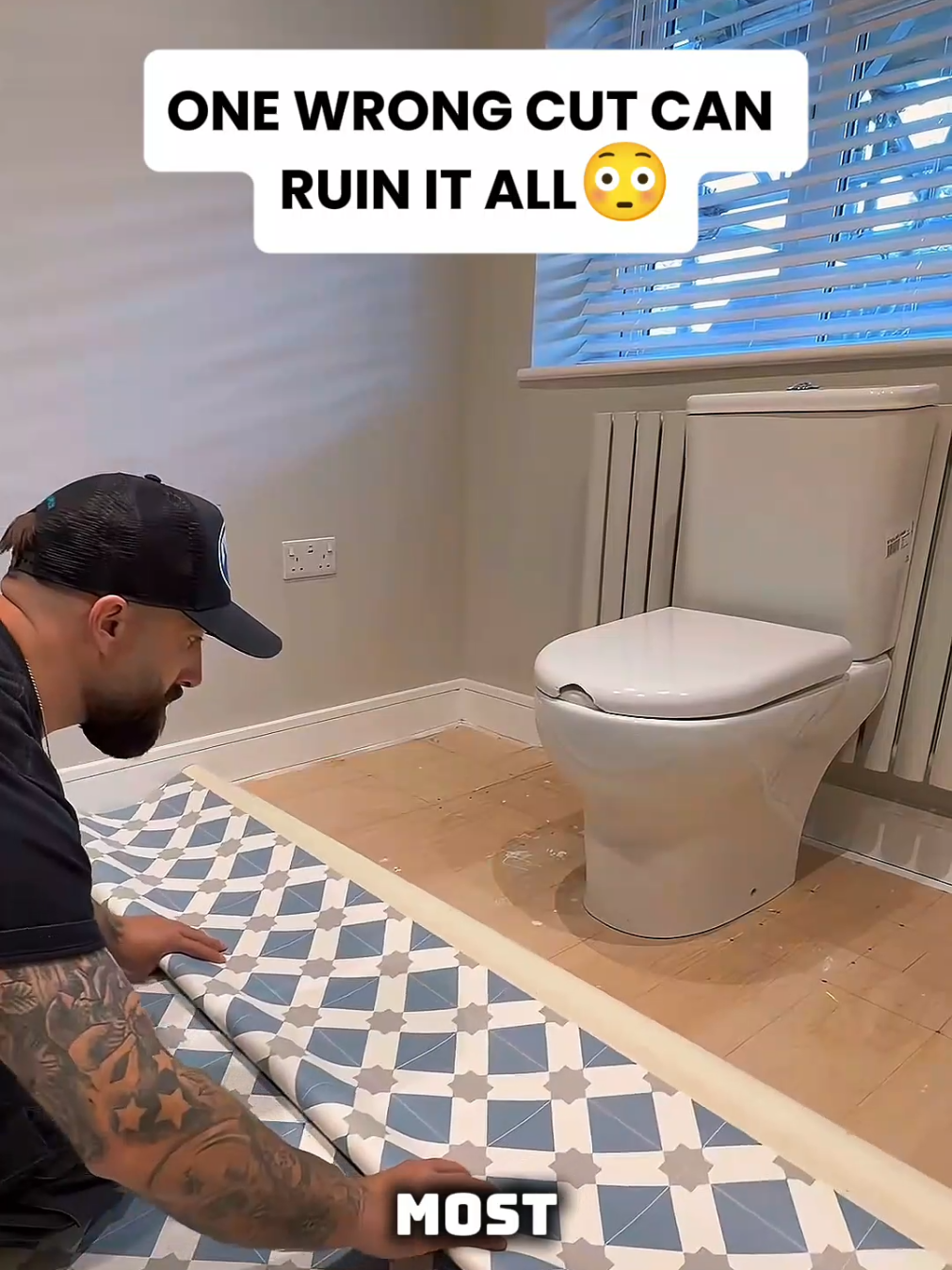 Most people make ONE expensive mistake when cutting vinyl flooring around a toil