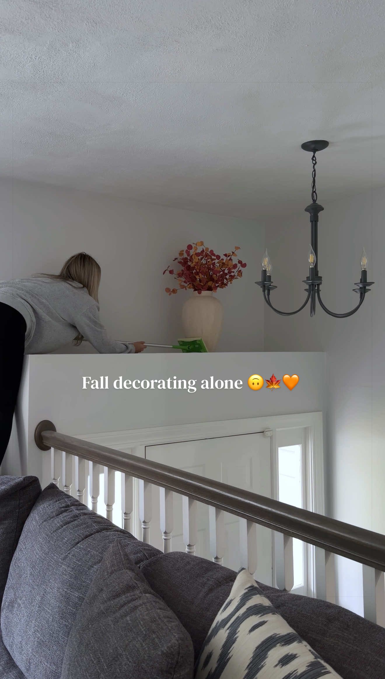 too impatient to wait for help….  #falldecor #falldecorating  #fallhomedecor #ho